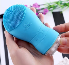 Silicone cleansing instrument pore cleaner charging face meter electric waterproof ultrasonic vibration beauty instrument massager