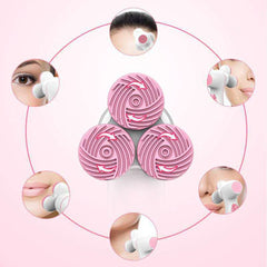 Three round 3D silicone cleansing instrument