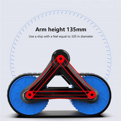 Double Wheel Abdominal Exerciser Women Men Automatic Rebound Ab Wheel Roller Waist Trainer Gym Sports Home Exercise Devices